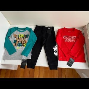 Nike boys lot of shirts & sweatpants size 4